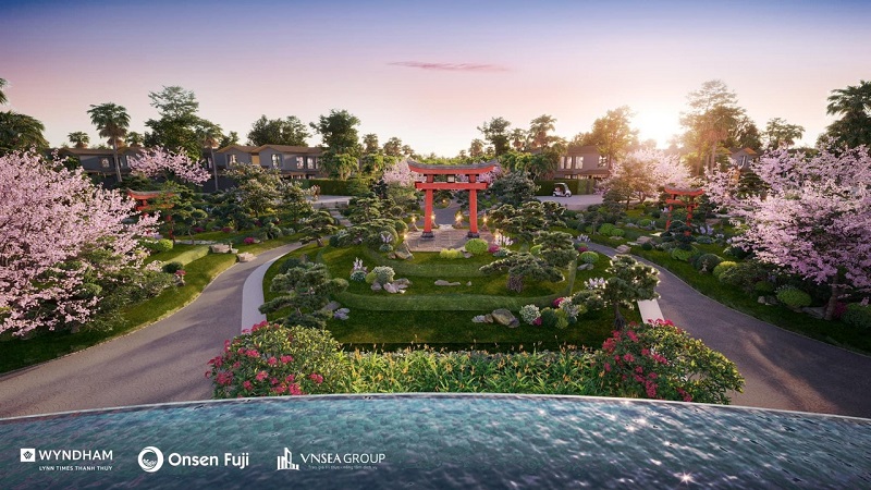 Vườn ngự uyển biệt thự Heian Villas Wyndham Thanh Thuỷ - Phú Thọ