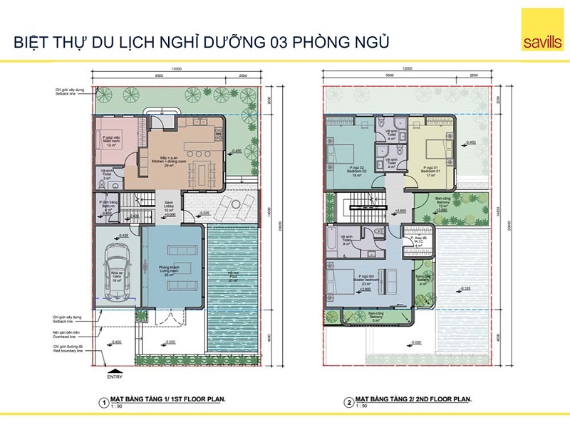 Thiết kế Biệt thự 3PN dự án Thera Premium Tuy Hoà - Phú Yên 1