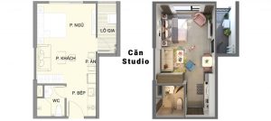 Căn hộ Studio dự án Vinhomes Smart City