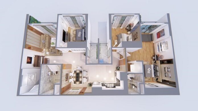 Mẫu căn hộ 4 phòng ngủ Vinhomes Smart City