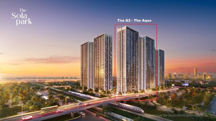 Phối cảnh tòa G2 The Aqua - Sola Park Imperia Smart City - MIK Group