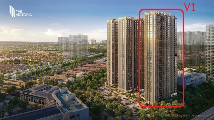Phối cảnh toà V1 Spring The Victoria Vinhomes Smart City