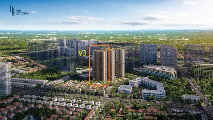 Phối cảnh toà V3 Shine The Victoria Vinhomes Smart City